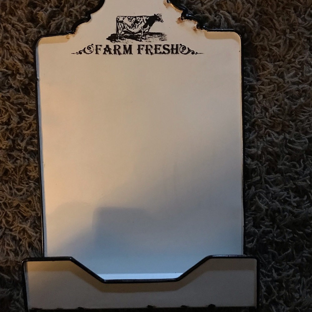Farm fresh decor metal w stand or hang on wall